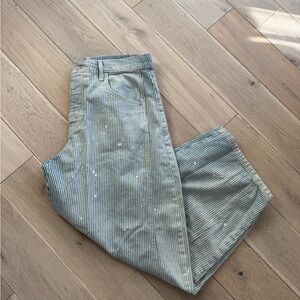 We The Free Blue and White Striped Pants